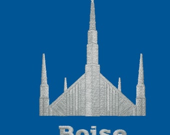 Boise, Idaho Embroidered LDS Temple Handkerchiefs