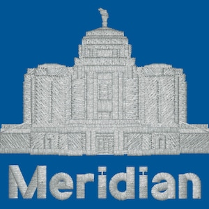 Meridian Idaho LDS Embroidered Temple Ties
