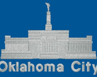 Oklahoma City Oklahoma LDS Embroidered Temple Ties