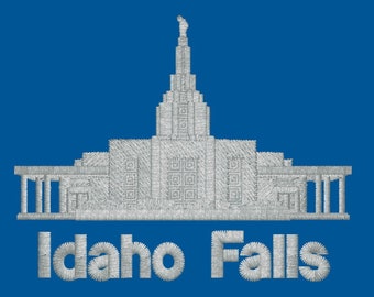 Idaho Falls Idaho LDS Embroidered Temple Ties