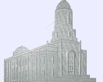 Smithfield Utah LDS Embroidered Temple Ties