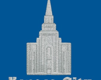 Kansas City Missouri Embroidered LDS Temple Envelope