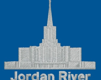Jordan River, Utah Embroidered LDS Temple Handkerchiefs