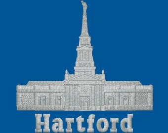 Hartford Connecticut Embroidered LDS Temple Handkerchiefs