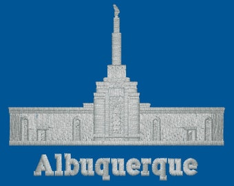 Albuquerque, New Mexico LDS Embroidered Temple Ties