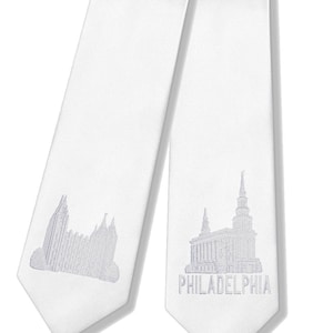 London England LDS Embroidered Temple Ties