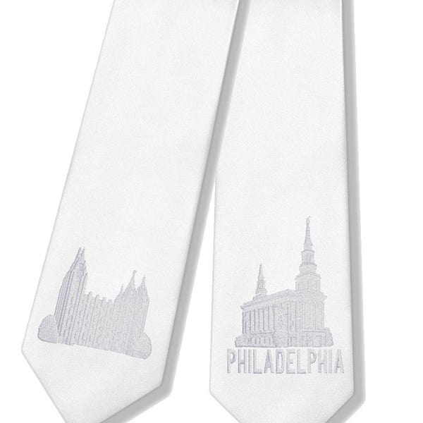 Newport Beach California LDS Embroidered Temple Ties