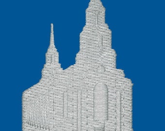 Layton Utah Embroidered LDS Temple Envelope