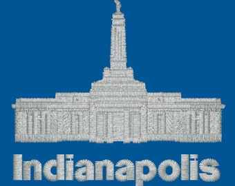 Indianapolis, Indiana Embroidered LDS Temple Handkerchiefs