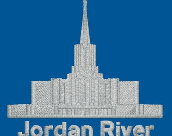 Jordan River Utah Embroidered LDS Temple Envelope