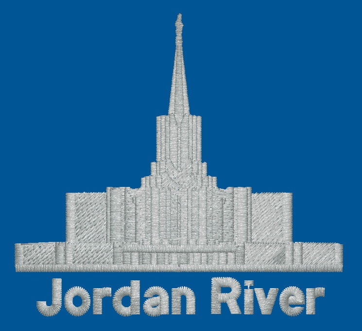 Jordan River Utah Embroidered LDS Temple Envelope