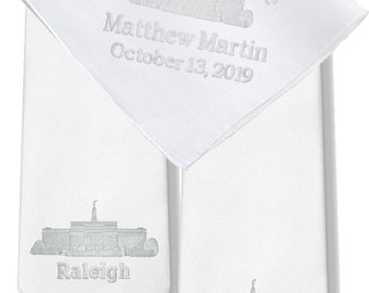 Raleigh North Carolina LDS Embroidered Temple Ties