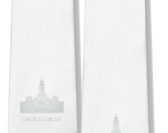 Cochabamba Bolivia LDS Embroidered Temple Ties