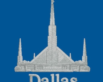 Dallas, Texas Embroidered LDS Temple Handkerchiefs