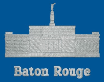 Baton Rouge, Louisiana Embroidered LDS Temple Handkerchiefs