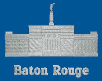 Baton Rouge, Louisiana Embroidered LDS Temple Handkerchiefs