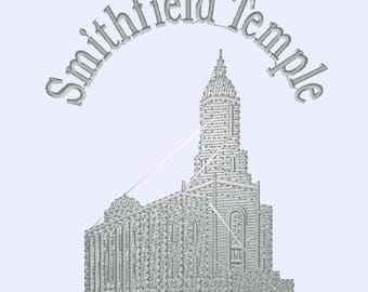Smithfield Utah Embroidered LDS Temple Handkerchiefs