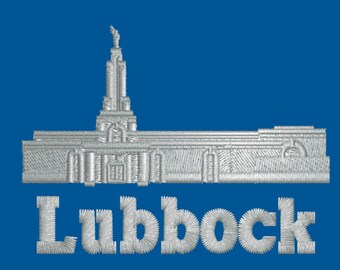 Lubbock, Texas Embroidered LDS Temple Handkerchiefs