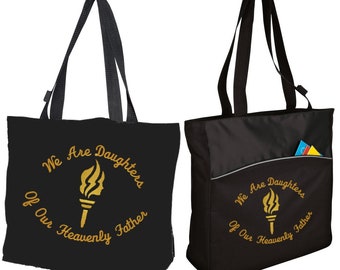 Young Women Embroidered Large Size Tote Bag