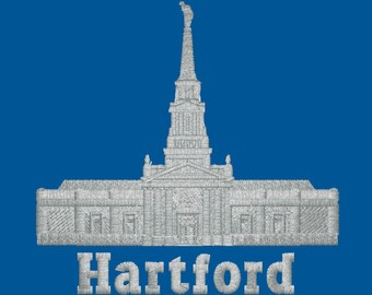 Hartford Connecticut Embroidered LDS Temple Envelope