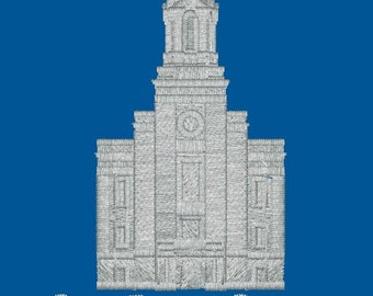 Cedar City Utah Embroidered LDS Temple Envelope