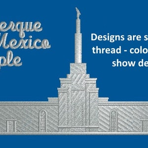 Albuquerque New Mexico Embroidered LDS Temple Envelope