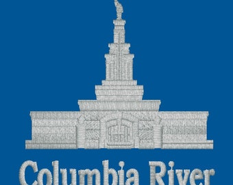 Columbia River, Washington Embroidered LDS Temple Handkerchiefs
