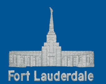 Fort Lauderdale, Florida Embroidered LDS Temple Handkerchiefs