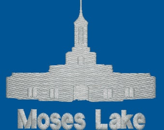 Moses Lake Washington Embroidered LDS Temple Handkerchiefs