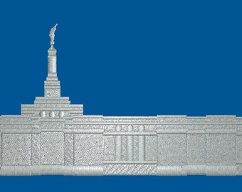 Edmonton Alberta Embroidered LDS Temple Envelope