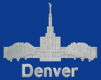 Denver, Colorado Embroidered LDS Temple Handkerchiefs