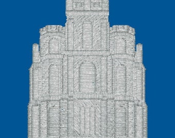 Logan Utah Embroidered LDS Temple Envelope