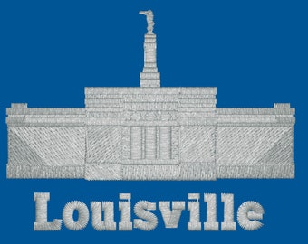 Louisville, Kentucky Embroidered LDS Temple  Handkerchiefs