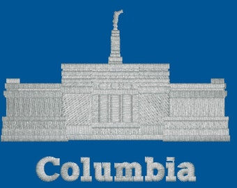 Columbia South Carolina Embroidered LDS Temple Envelope