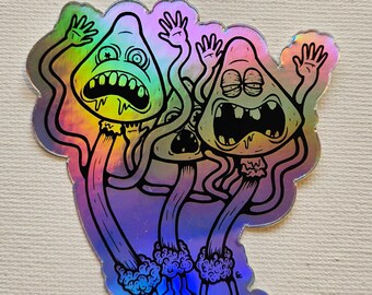 Shroomies - Holographic Sticker
