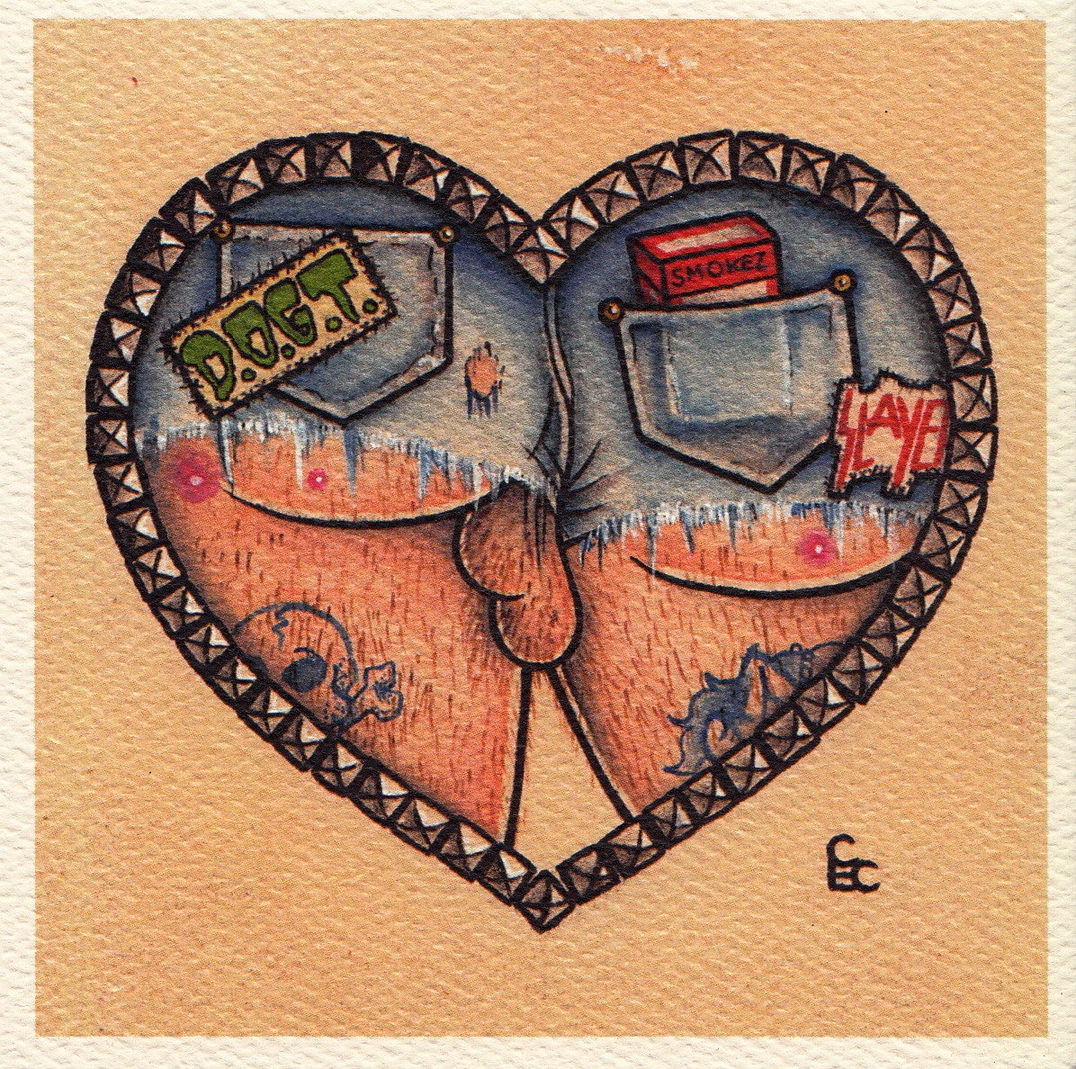 Metal Butts Drive Me Nutz - Art Print Mini - Etsy