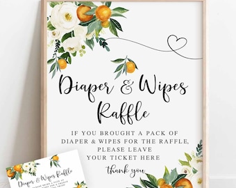 A Little Cutie is On the Way-Baby-Dusche-Dekor-Instant Download (Sold As-Is) 248V1 Orange Citrus 8x10"