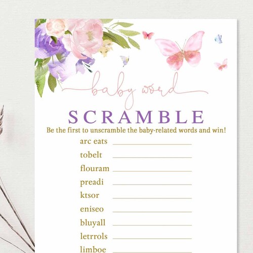 Editable Butterfly Kisses and Baby Wishes Baby Shower Sprinkle Etsy