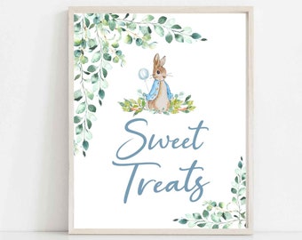 Garçon Peter Rabbit Sweet Treats Signe Peter Rabbit Signe Peter Rabbit Baby Shower Décoration Décor Imprimable Téléchargement instantané 1455K1