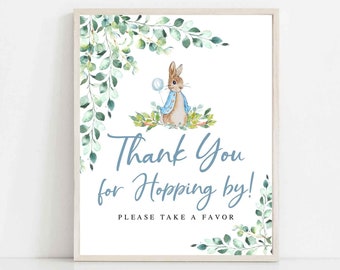 Garçon Peter Rabbit Favors Signe Peter Rabbit Anniversaire Favor Signe Peter Rabbit Baby Shower Décoration Décor Imprimable Téléchargement Instantané 1455K1