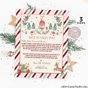 EDITABLE Chica Elf Carta Elf Primera Carta de Llegada Hola Carta Rosa Elfo Carta Navidad en Julio Plantilla Descarga Instantánea 215