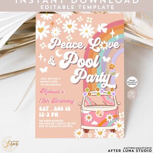 Peace Love Pool - Etsy