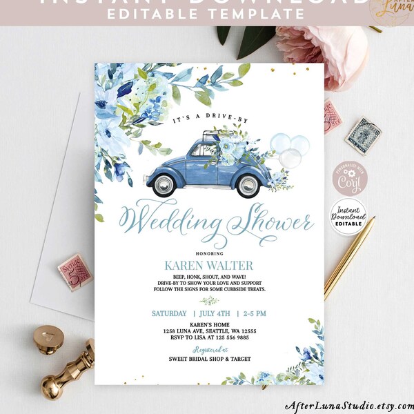 Drive by Wedding Shower Etsy