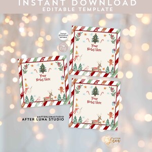 Cartões de notas de elfo EDITÁVEIS Jogos de atividades de elfo Ideias de elfo Jogo de elfo de Natal Atividade de jogo de elfo Mini cartão de notas Download instantâneo 215 (1-5)