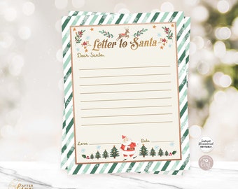 EDITABLE Personalized Green Letter TO Santa Christmas Traditions Santa Mail Template Digital Printable Instant Download 215 (4)