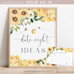 Sunflower Bee Date Night Ideas Game Shower Game Bee Meant To Bee Wedding Couple Shower Games Game Printable Instant Download 846BR1