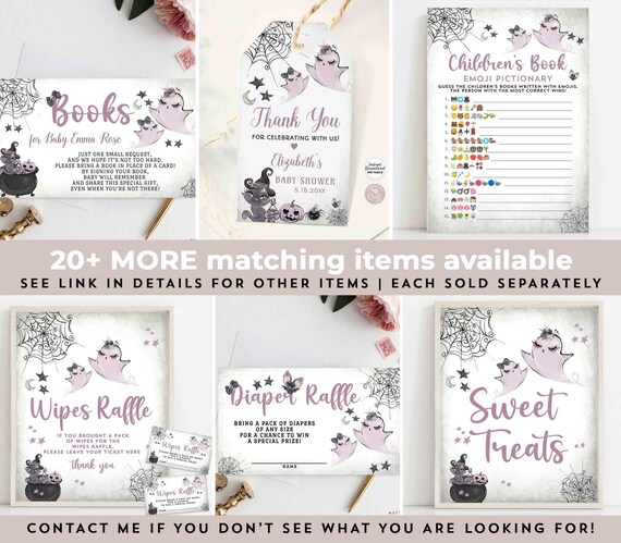 A Little Boo Halloween Baby Shower Game Don't Say Baby Game Baby Shower  Games Printable Instant Download 65BB