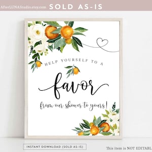 Laranja Citrus Little Cutie Faça um favor do nosso para o seu Placa Rústica Uma Little Cutie está a caminho Placa Digital Instant Download 248V1