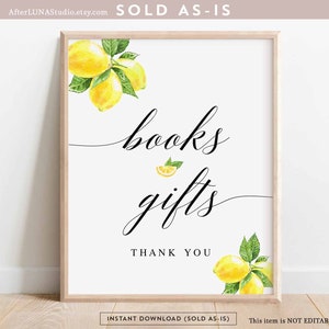 Placa digital para livros e presentes, limão cítrico para impressão, ela encontrou seu principal aperto, decoração de chá de bebê, download instantâneo 290