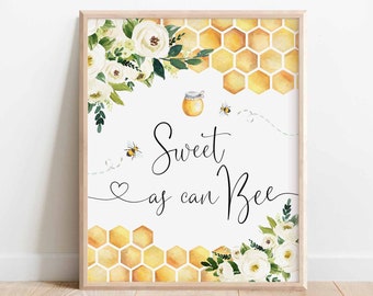 Sunflower Bee Sweet As Can Bee Sign Bee Bride To Bee Bridal Couple Shower Decor Decoration Digital Printable Instant Download 845BR1